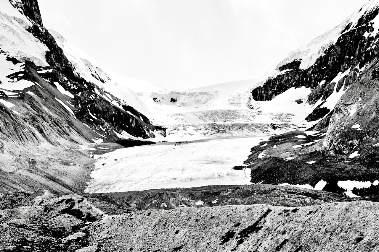 International Award Winning Photograph, featuring Pete's Version of the Athabasca Glacier and Columbia Icefields in Banff and Jasper National Parks.